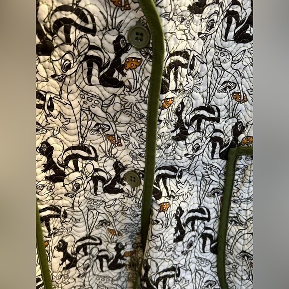 Disney Black and White Patterned Jacket with Green Trim - Picture 5 of 9